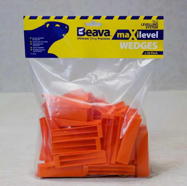 [51SPLW50] Tile Levelling Spacer wedge pk50 Orange 83341
