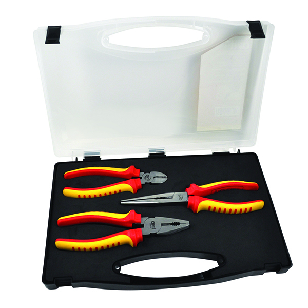 AVIT 3PC SET PLIERS/SIDE CUTTER/LONG NOSE PLIERS 6051