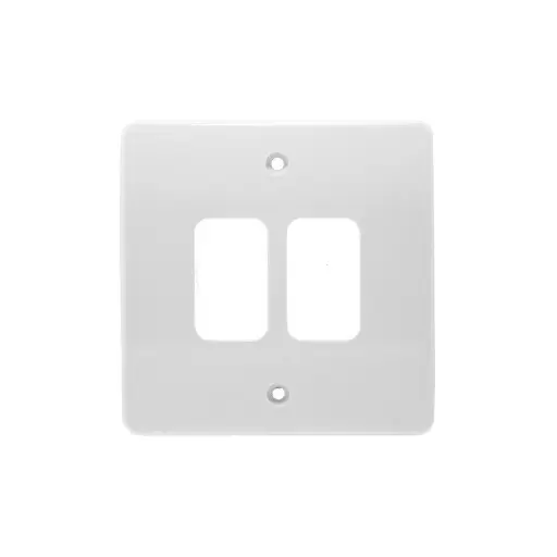 [25MKGA.1x2] Grid 2g Cover Mk Wh K3632WHI