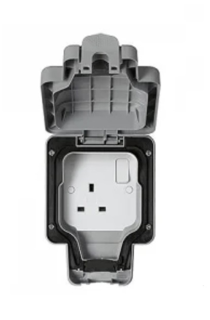 [25WP6.31MK] Socket 1g MK IP66 Gy K56486GRY