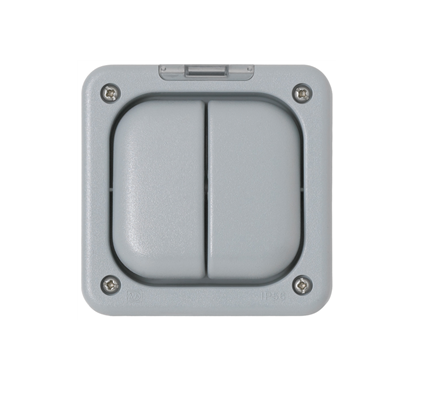 Switch 2g MK IP66 Gy K56402GRY