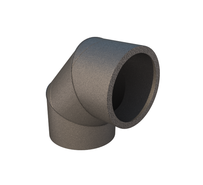 [21dm6.90b] Insulated Duct 150 90d Bend PK8