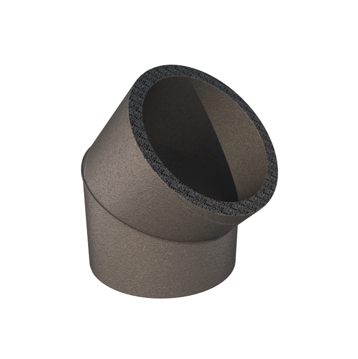 [21dm6.45b] Insulated Duct 150 45d Bend PK8
