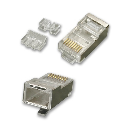 RJ45 Cat6 Plug PK10 Metal LJ6A101/ LC6A101/10 1.1mm