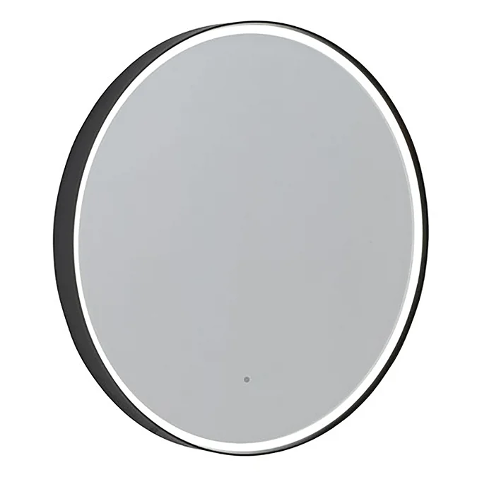 Frame Mirror 600 Round Heated+cool/warm Black