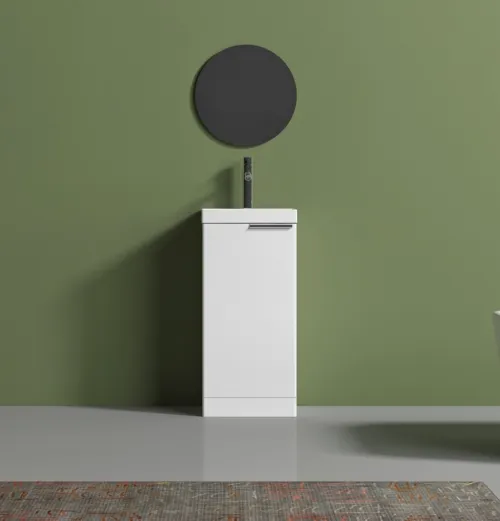 [4741Bo.VLF436GW] Valencia 410 Basin + Floor Unit Wh