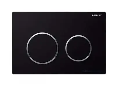 [459Gb.115085KM1] Omega 20 Round Flush Plate Blk/CP/Blk