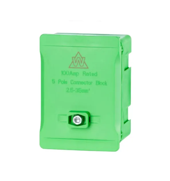 Connection Block 1Pole 100a WTB-5Gn⏚