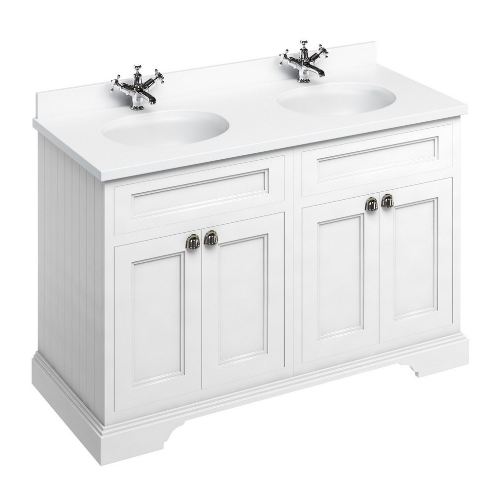 Burlington Double Basin Worktop White