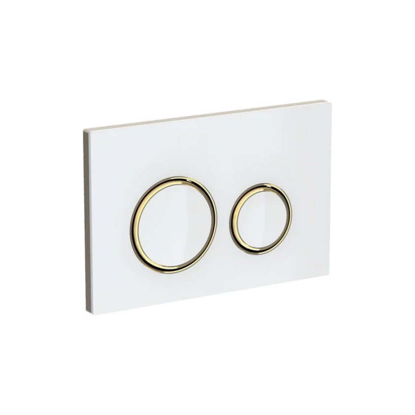 Sigma50 Round Flush Plate Wh/Brass/Wh