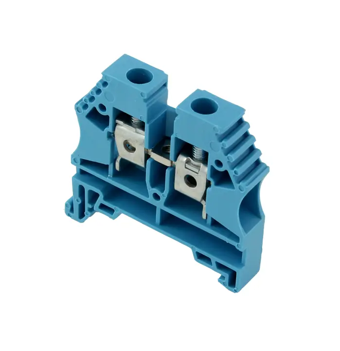 [271IM.er6BL] Imo Term Block Din Rail Blue Neut 6mm2 ER6BLUE Pack100