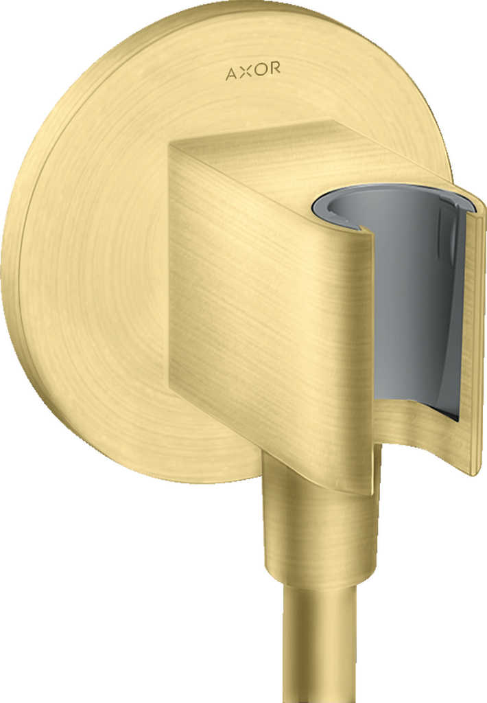 Axor Shower Outlet & Holder Round Brushed Brass