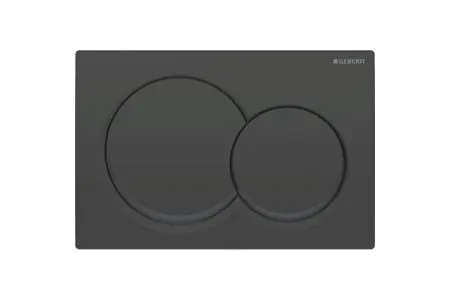 Alpha01 round flush plate black matt