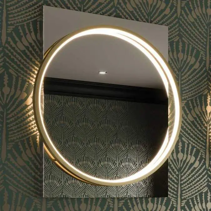 Solas60 Led Mirror Brushed Brass