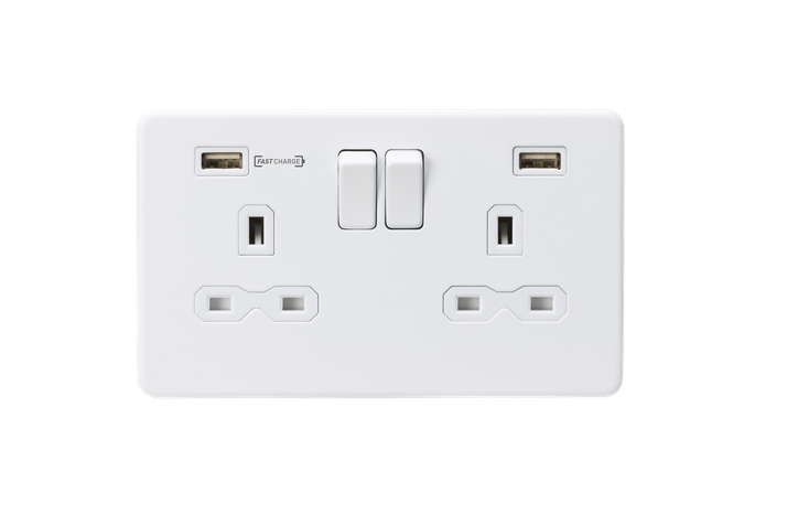 [25MLCMa.3c2] ML ScrLess Whi.Matt Doub Skt+Usb SFR9224MW