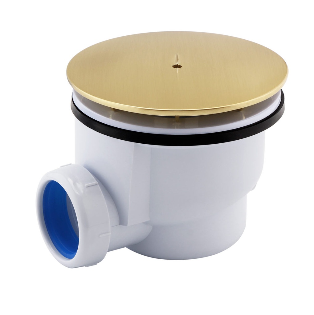 Shower Waste Trap Dome Brushed Brass