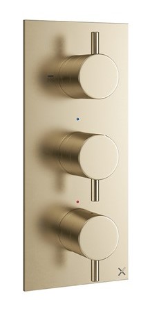 2Way 3Control Landscape Brushed Brass FINISH PART ONLY