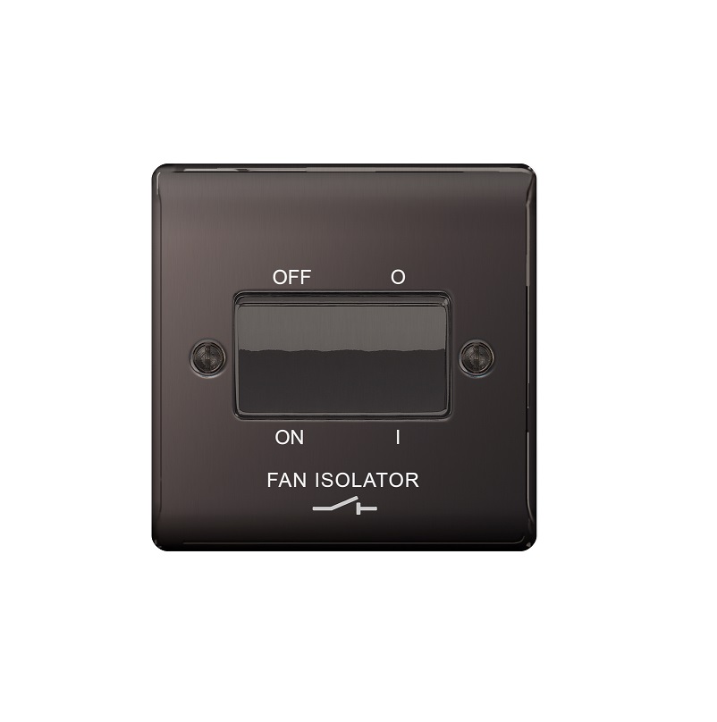 Fan Sw 3pole Bg BL-Nickel Raisd NBN15