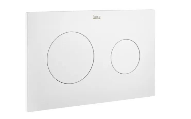 [459Rc.A890089207] PL10 Flush Plate Dual Round Matt White 