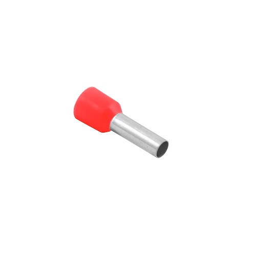 [24JCBL1.0RD] Crimp Bootlace Ferrule 1mm2 RED PK100