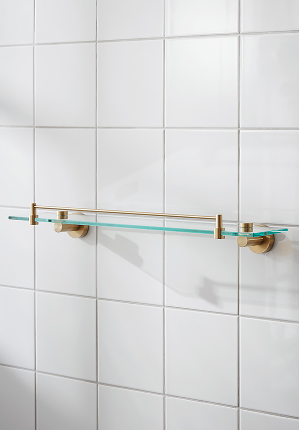 Bond Glass Shelf Brushed Brass