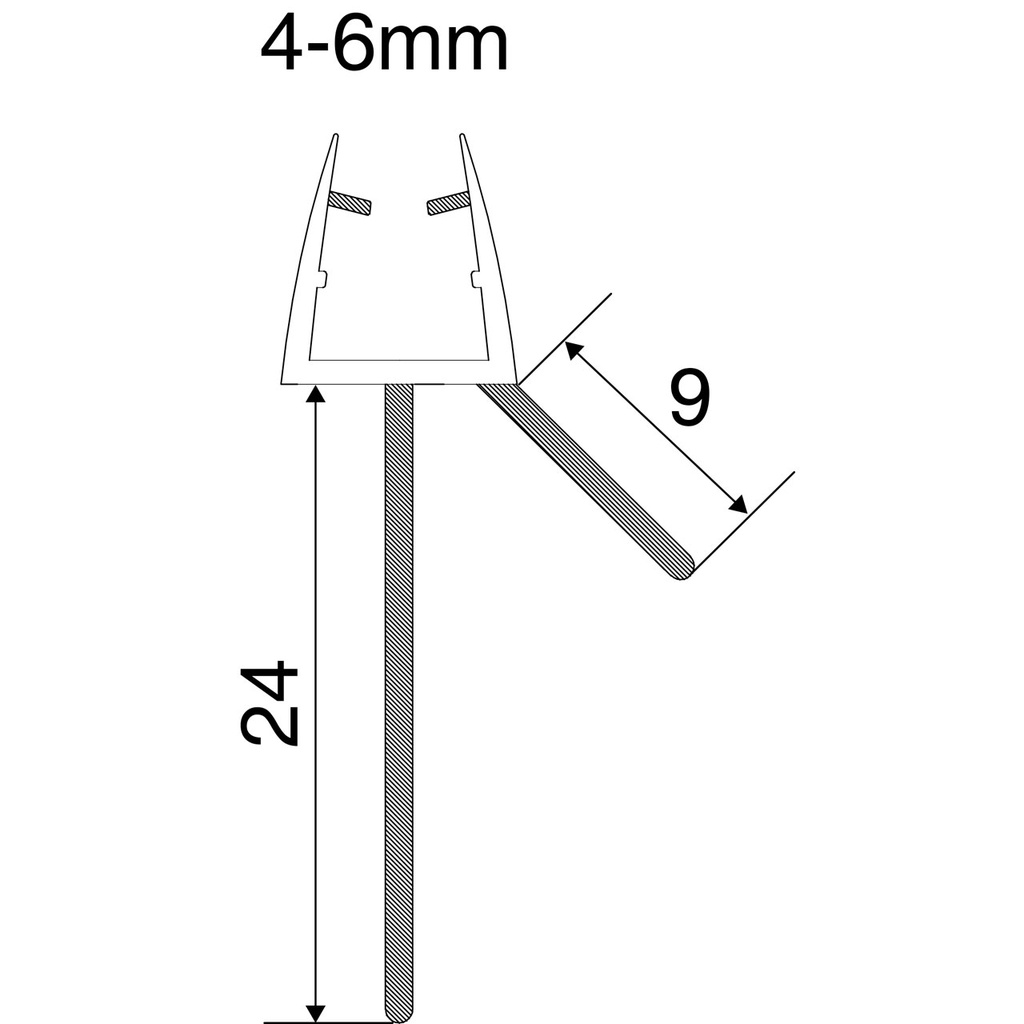 Polo Bath Screen Bottom Seal 4-6mm (24mm)