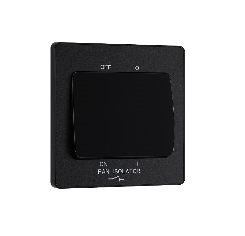 Evolve Fan Sw 3pole Matt BLk MB15B