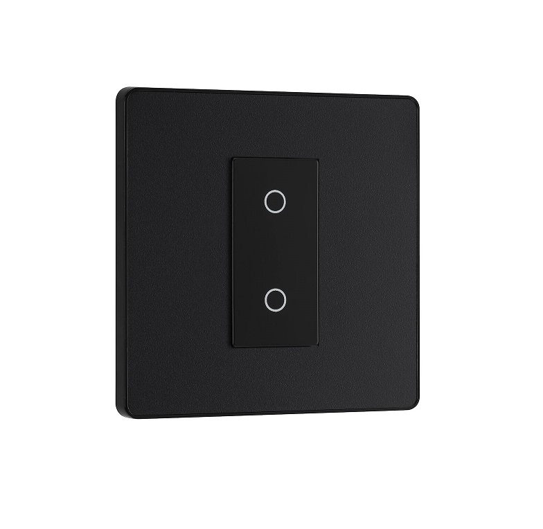 Evolve Touch Dimmer 1g Slave/Sec Led100w Matt Black MBTDS1B