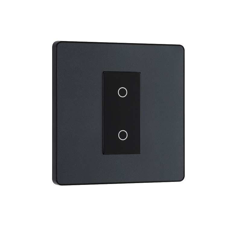 Evolve Touch Dimmer 1g Slave/Sec Led100w MattGrey PCDMGTDS1B-01
