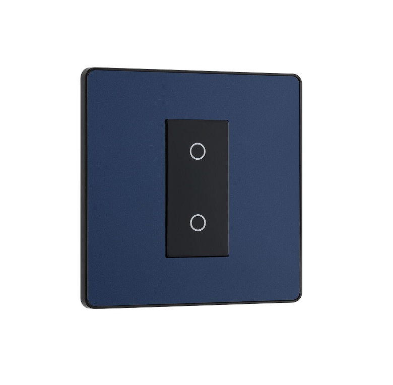 [25BVBU.1S] Evolve Touch Dimmer 1g Slave/Sec Led100w MattBlue PCDDBTDS1B-01