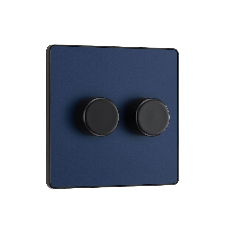 [25BVBU.02] Evolve Dimmer 2g LED 5-100w MattBlue DB82B-01