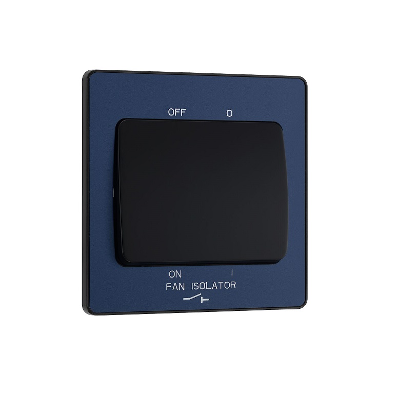 Evolve Fan Sw 3pole MattBlue DB15B