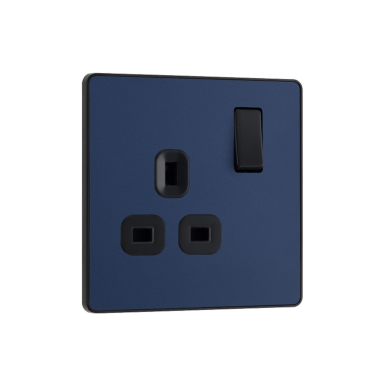 Evolve Socket 1g 13a Dp MattBlue DB21B