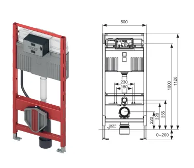 Toilet Wc Frame H112 Teceprofile Washlet