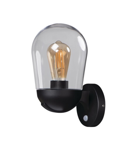 Wall Lantern Pir Blk KnLx