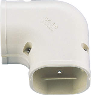 [22Z07W.BF9] Trunking ACR 75mm Flat Bend 90d White