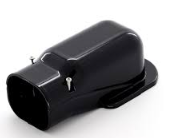 Trunking ACR 100mm Wall Inlet 90D black
