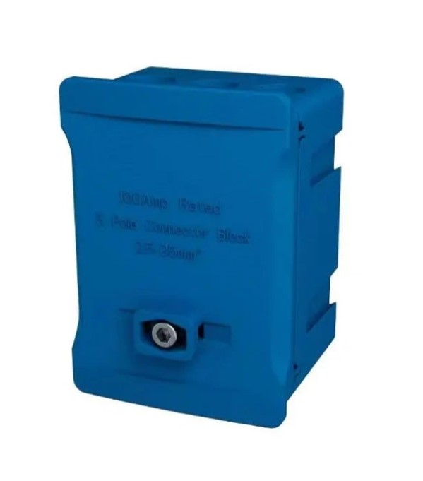 [24JH1BLu⨈Henley1] Connection Block 1Pole 100a WTB5-BLue