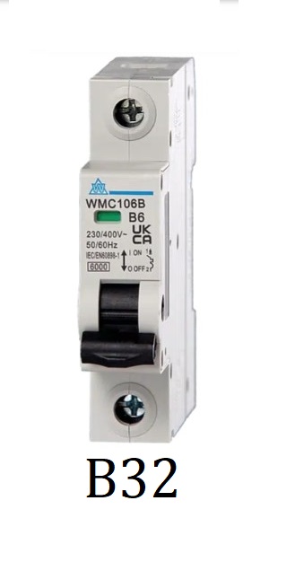 [271BB32⨈WMC132B] Wced MCB 32A B curve 6ka⨈