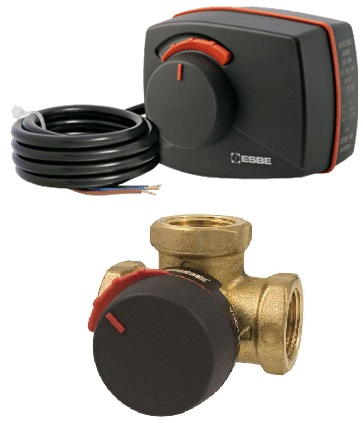 ESBE 3P Diverter with Electronic Head 11/4" ARA645+Body