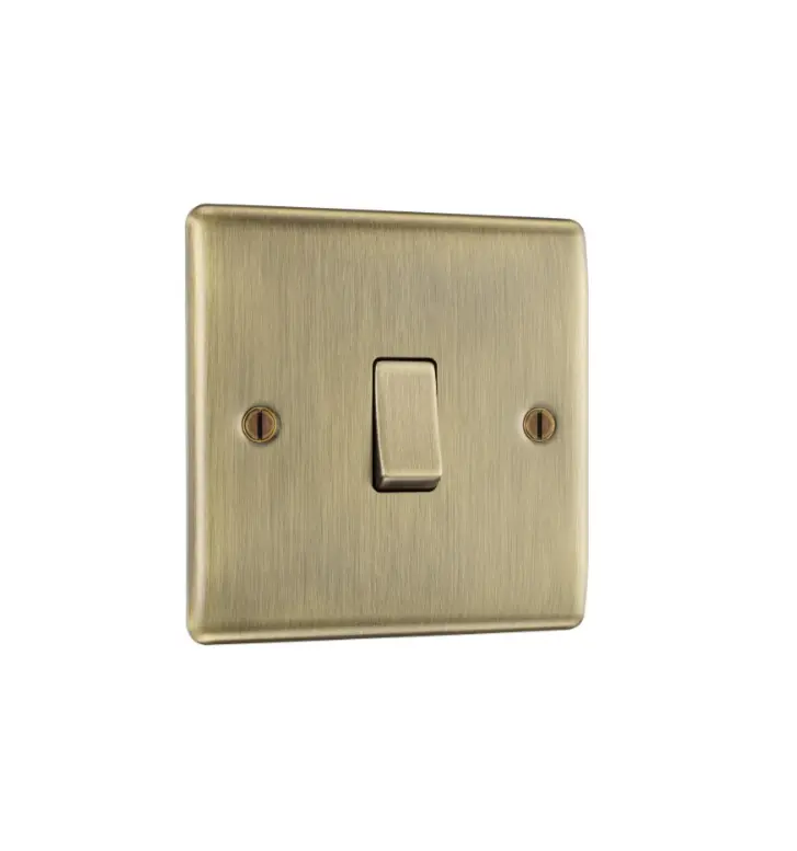 Intermed Sw 1g Bg AntBrass Raisd NAB13 