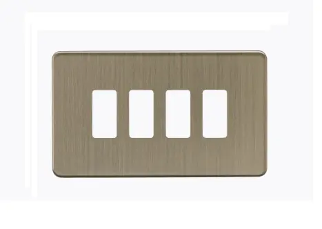 [25MLCAB.Gp14] ML ScrLess Anti Brass FacePlate 1raw 4g GDSF004AB
