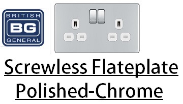 Range: BG Flate Plate Screwless Polished Chrome