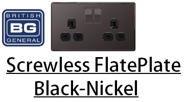 Range: BG Flate Plate Screwless Black Nickel