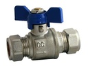 Butterfly Valve 22mm Blue