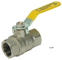 Lever Valve Gas 1 1/2" Fi x Fi Yellow