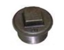 Black iron Flanged Plug 1/2"