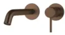 Flute Wall Basin Mixer Brushed Bronze inc.Box