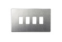 Bg Scr.Less Grid Plate 4g BruSteel RFBS4