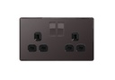 Bg Scr.Less Socket 2g 13a Dp BNickle FBN22B 